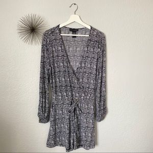 Grace Elements Black Print Summer Romper Size S